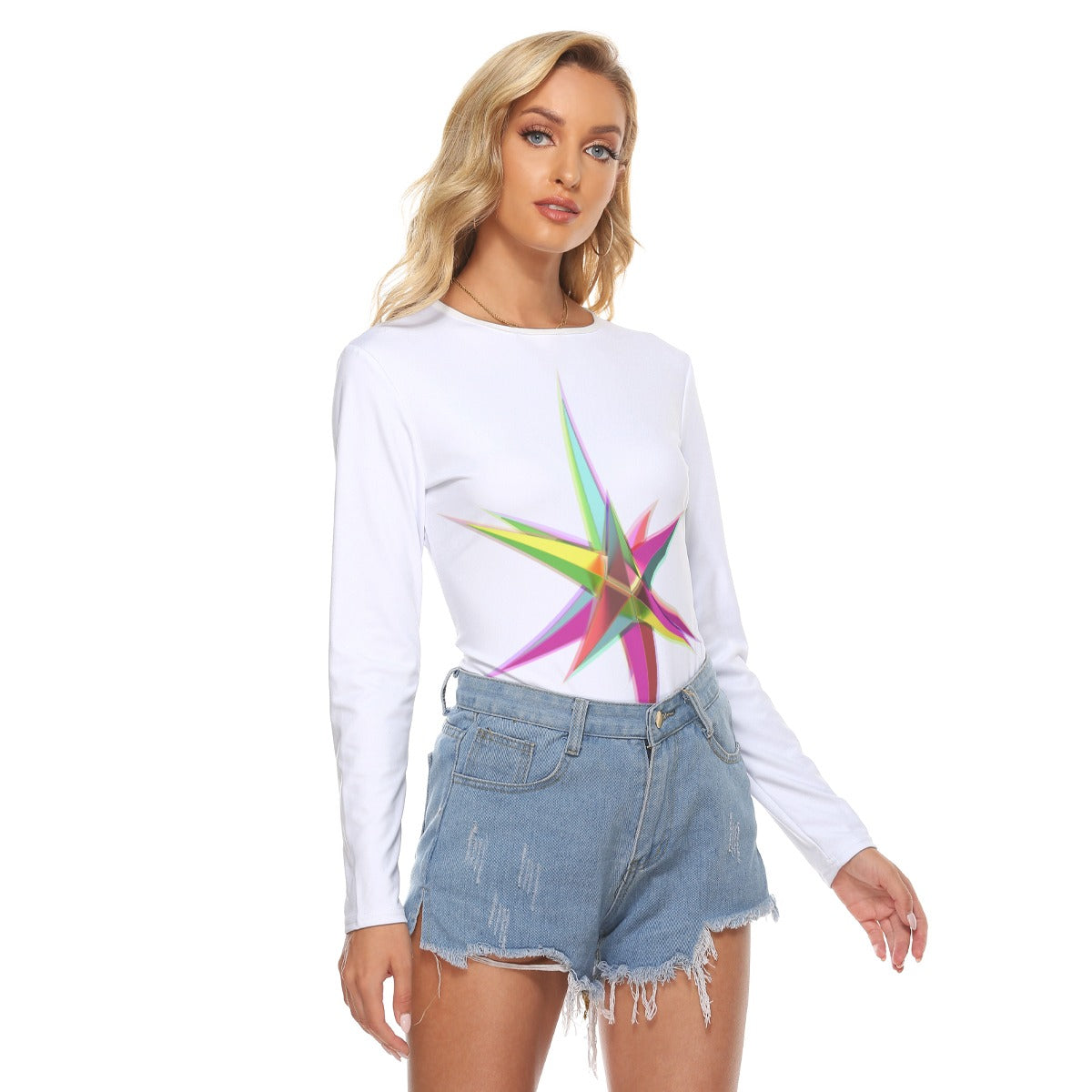 All Over Print Women's Stretchable long Sleeve Top