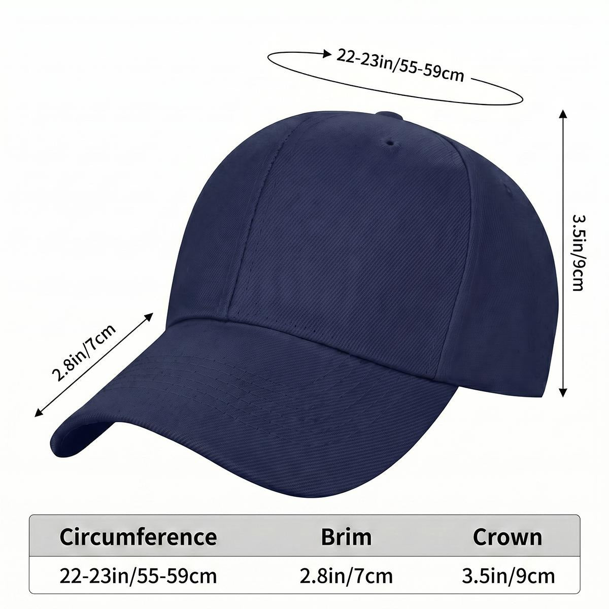 Curved Brim Baseball Cap Printed in Canada