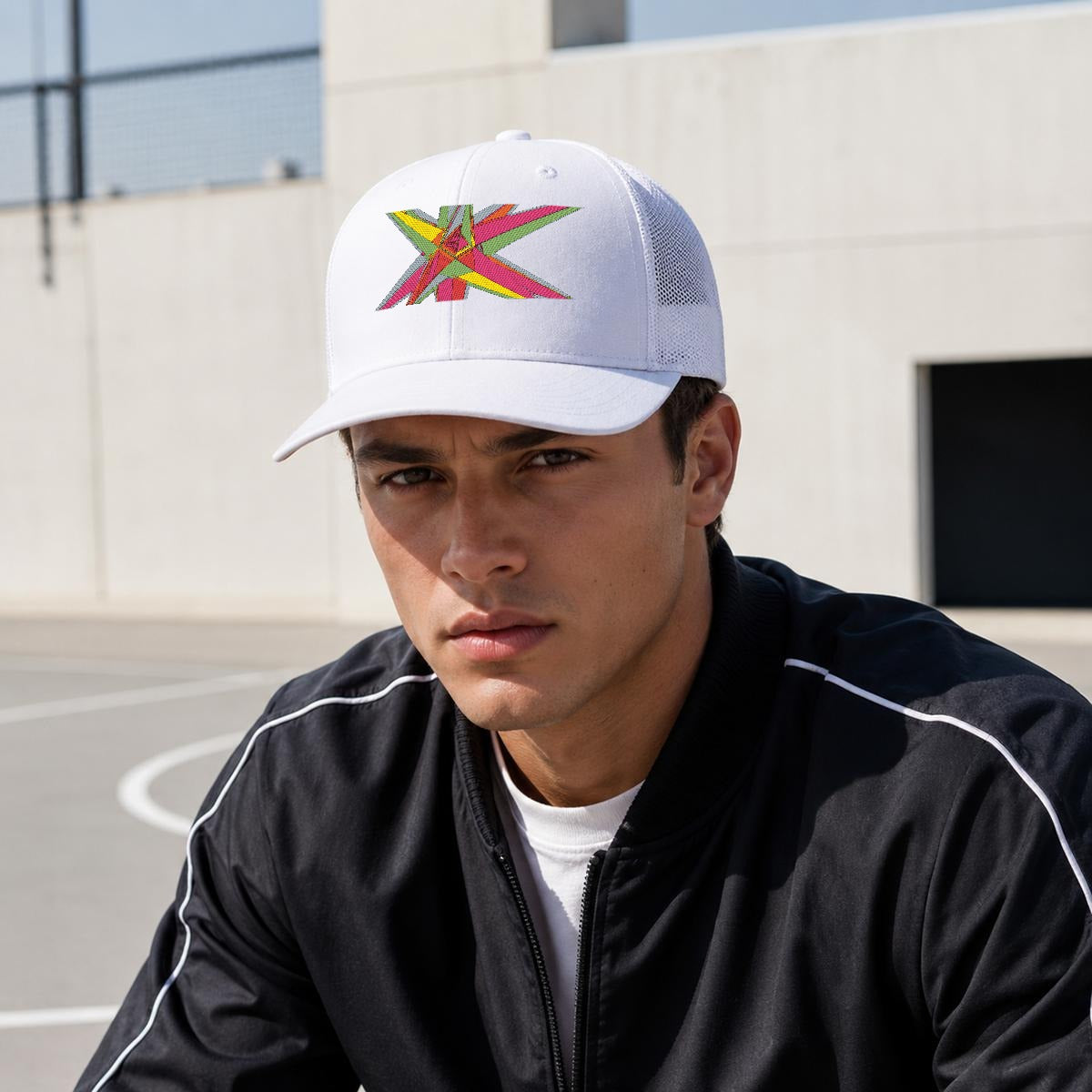 Embroidery Curved Mesh Cap For Golf