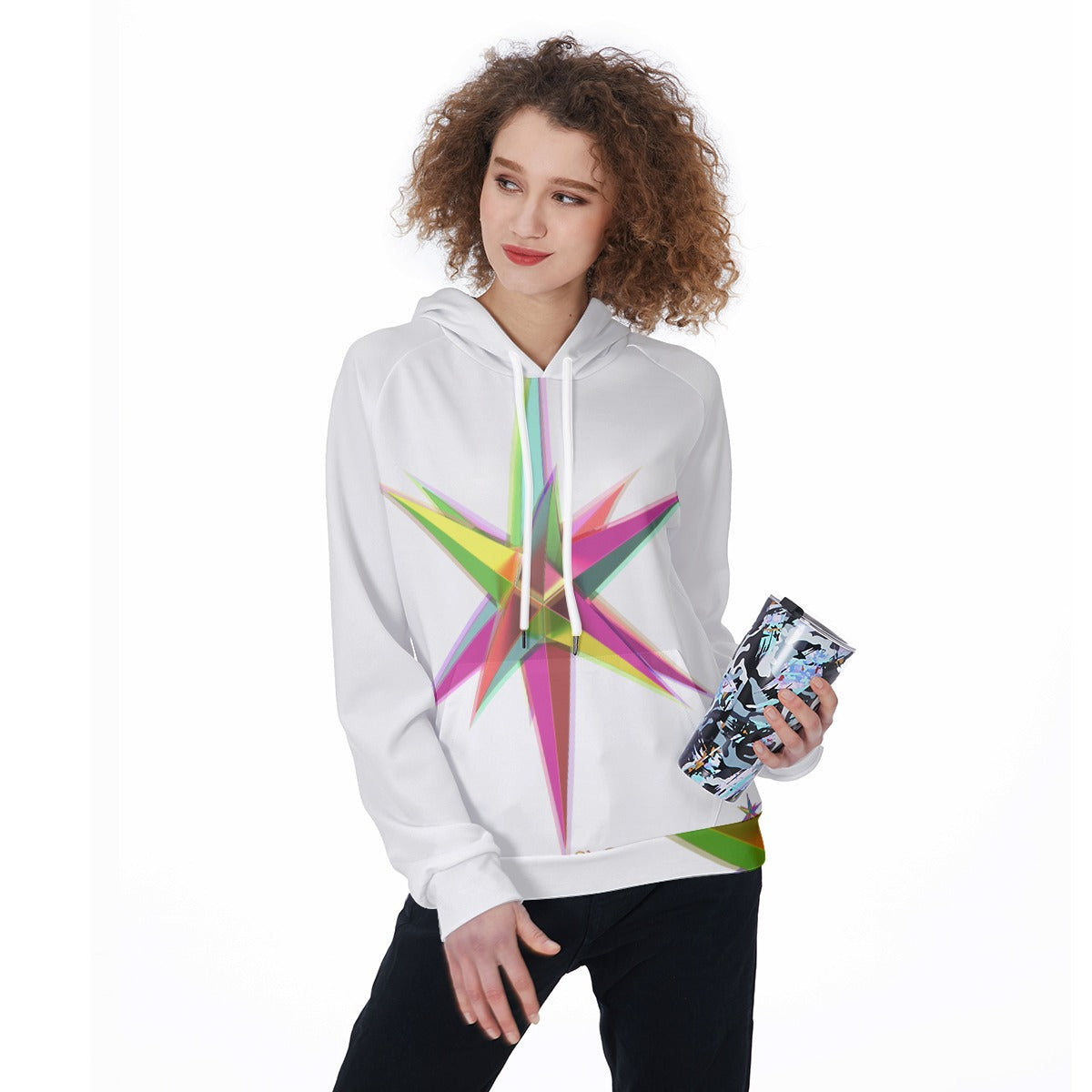 All-Over Print Women's Raglan Pullover Hoodie
