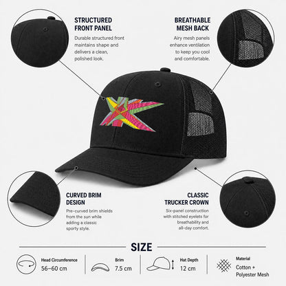 Embroidery Curved Mesh Cap For Golf