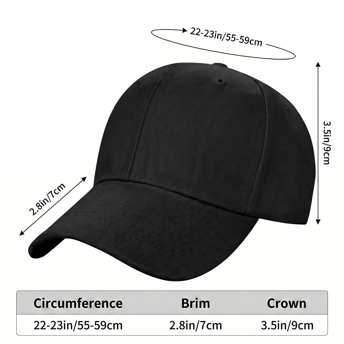 Curved Brim Baseball Cap Printed in Canada