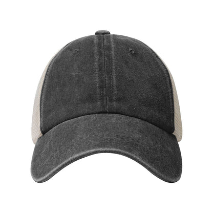 Vintage Washed Denim Mesh Cap Printed in USA