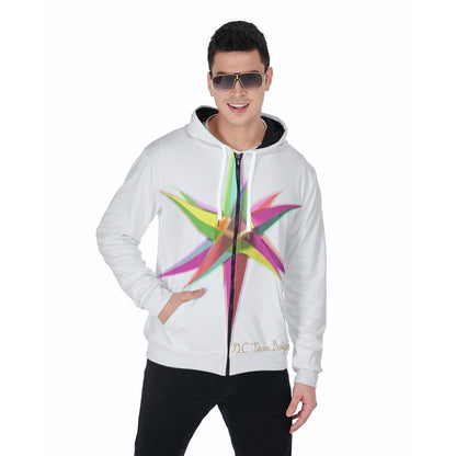 All-Over Print Men's Heavy Fleece Zip Up Hoodie