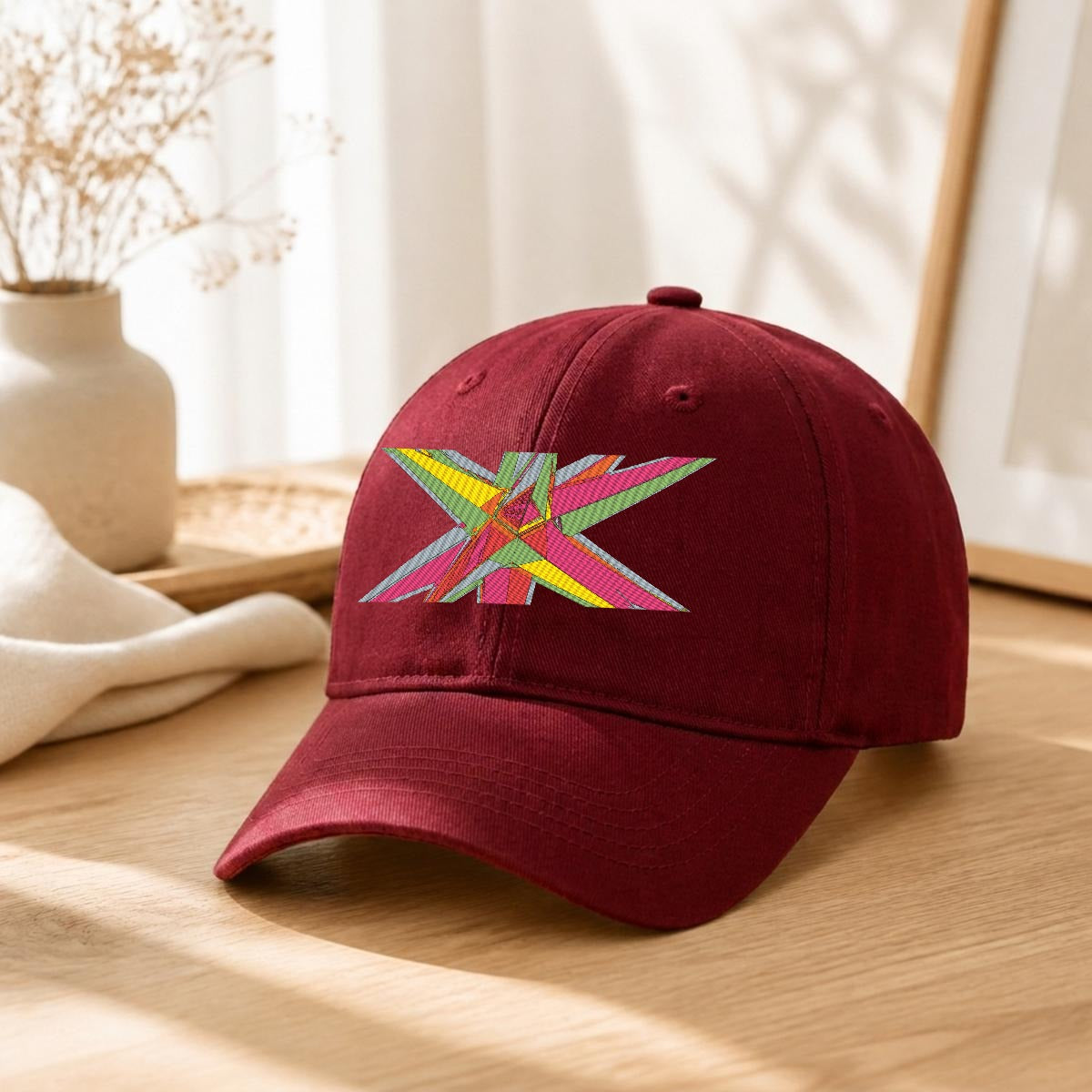 Embroidery Soft-Crown Flat Cap