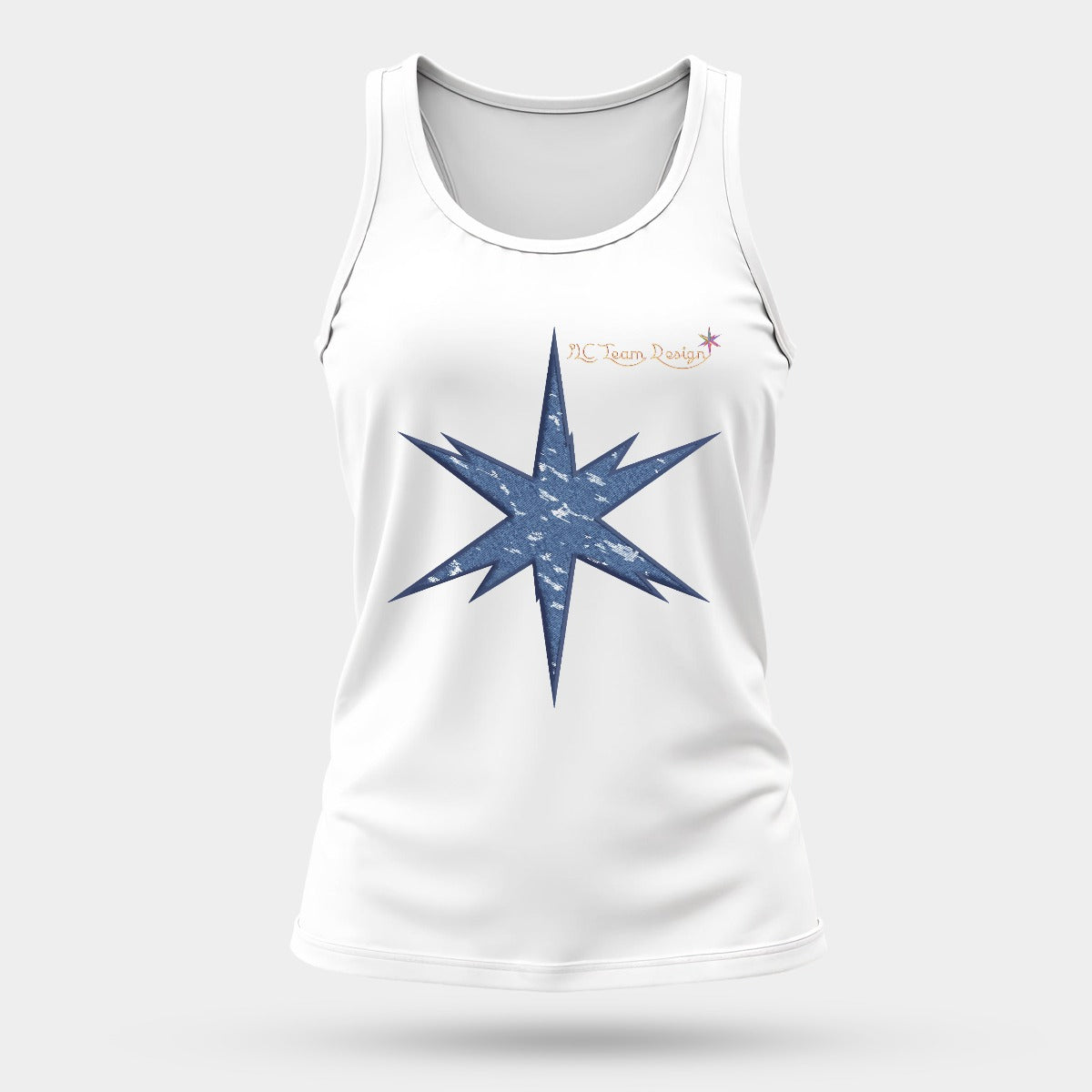 Women's Comfortable and Breathable Sports Tank Top Printed in USA|180GSM Front DTF