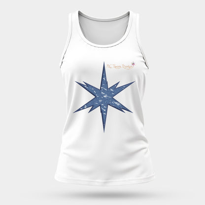 Women's Comfortable and Breathable Sports Tank Top Printed in USA|180GSM Front DTF