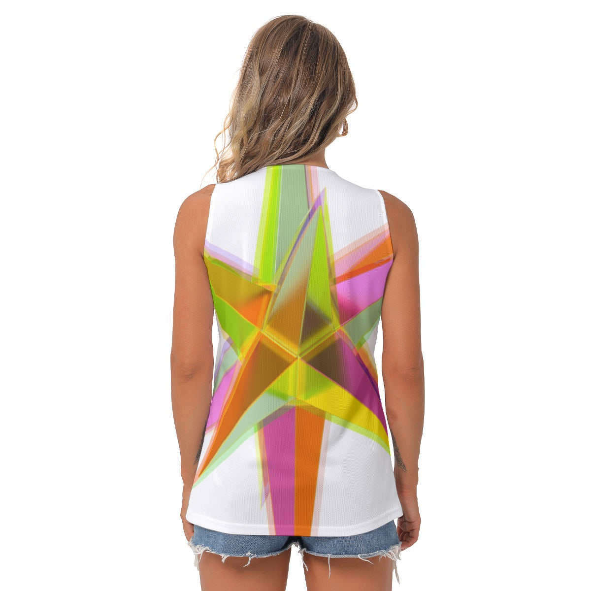 All-Over Print Women's Sleeveless V-Neck Top