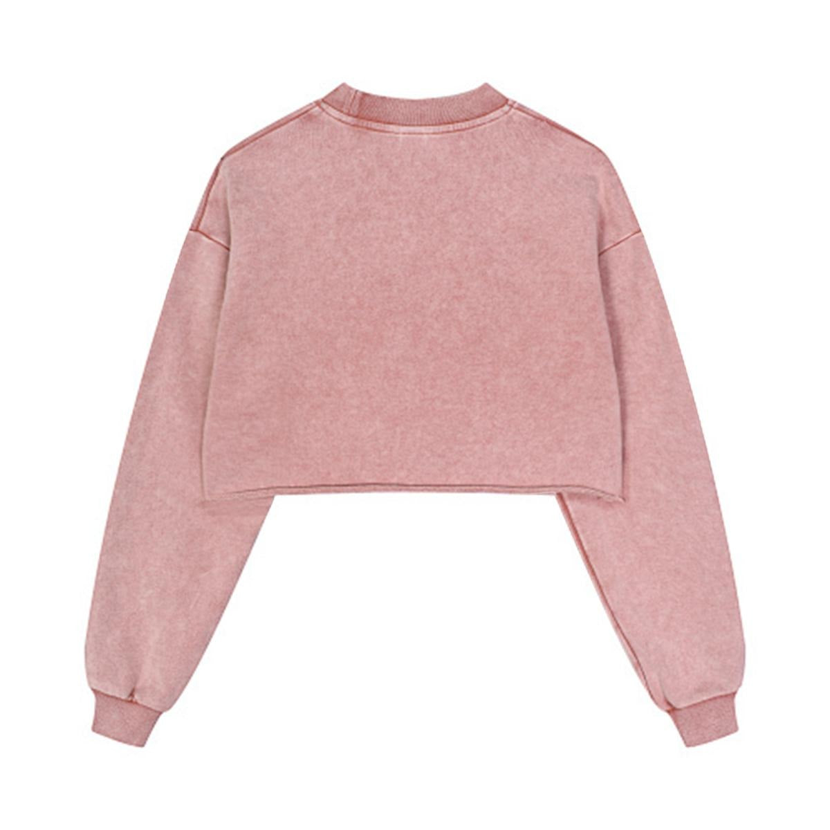 Women’s Cropped Distressed Sweatshirt|380GSM Cotton DTG