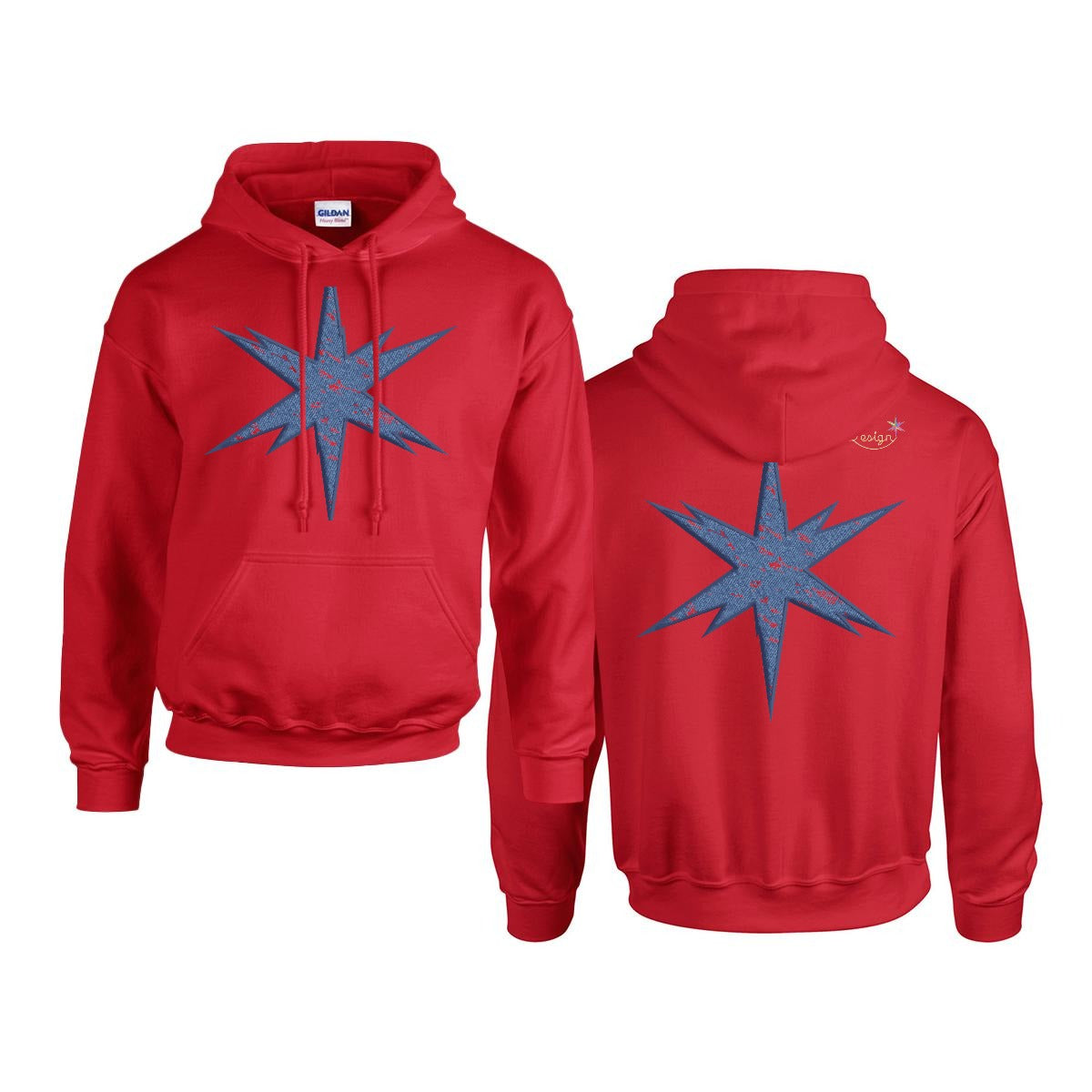 Men's Hoodie Printed in USA |Gildan 18500  Double DTF