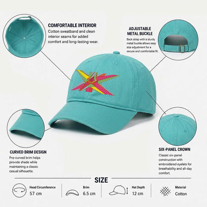 Embroidery Soft-Crown Flat Cap