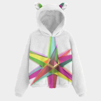 All-Over Print Kid’s Borg Fleece Sweatshirt With Ear