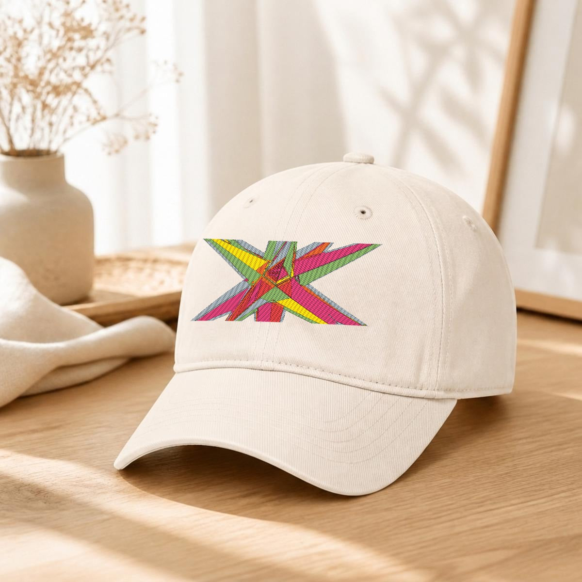 Embroidery Soft-Crown Flat Cap
