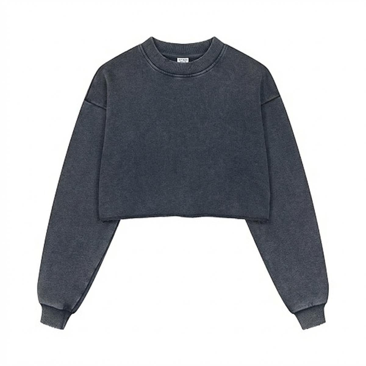 Women’s Cropped Distressed Sweatshirt|380GSM Cotton DTG