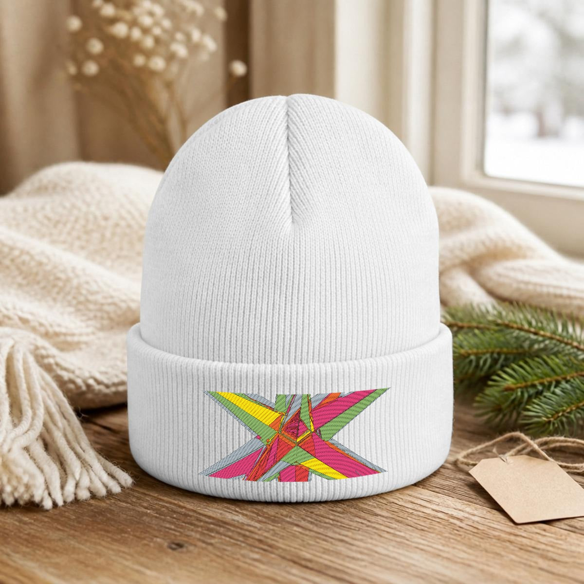 Embroidered Knit Beanie