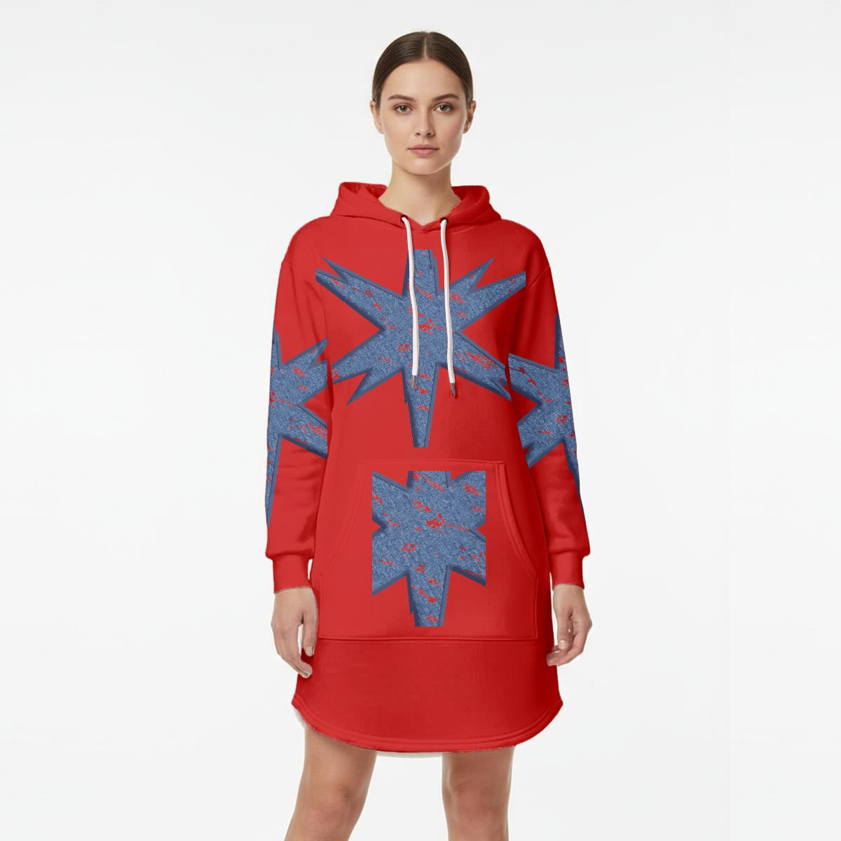 Women’s Hoodie Dress With Fleece|DTF