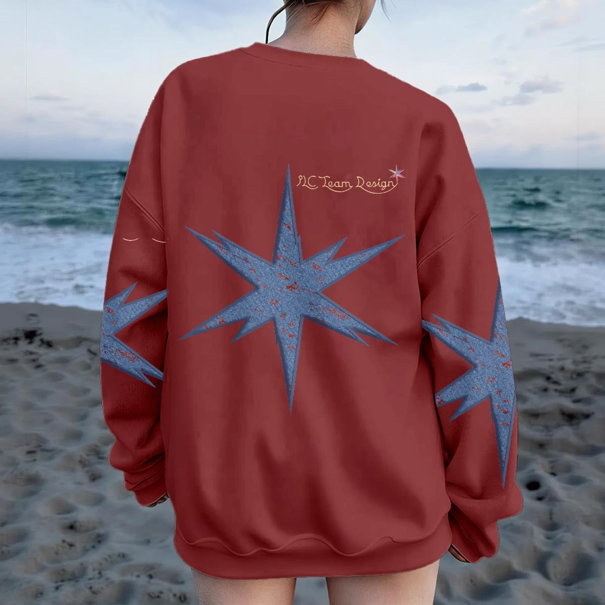 Women's Drop Shoulder Crew Neck Sweatshirt|DTF