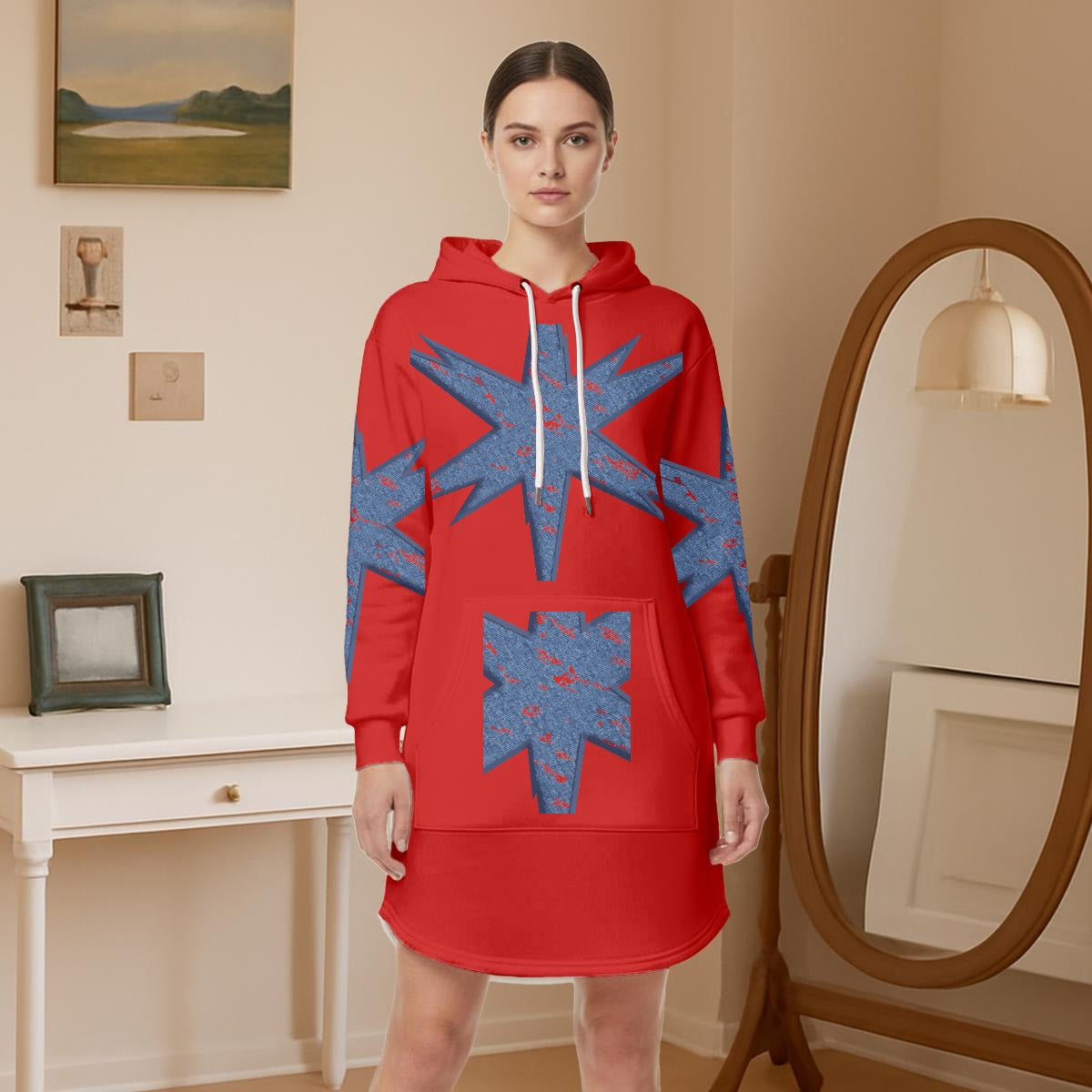 Women’s Hoodie Dress With Fleece|DTF
