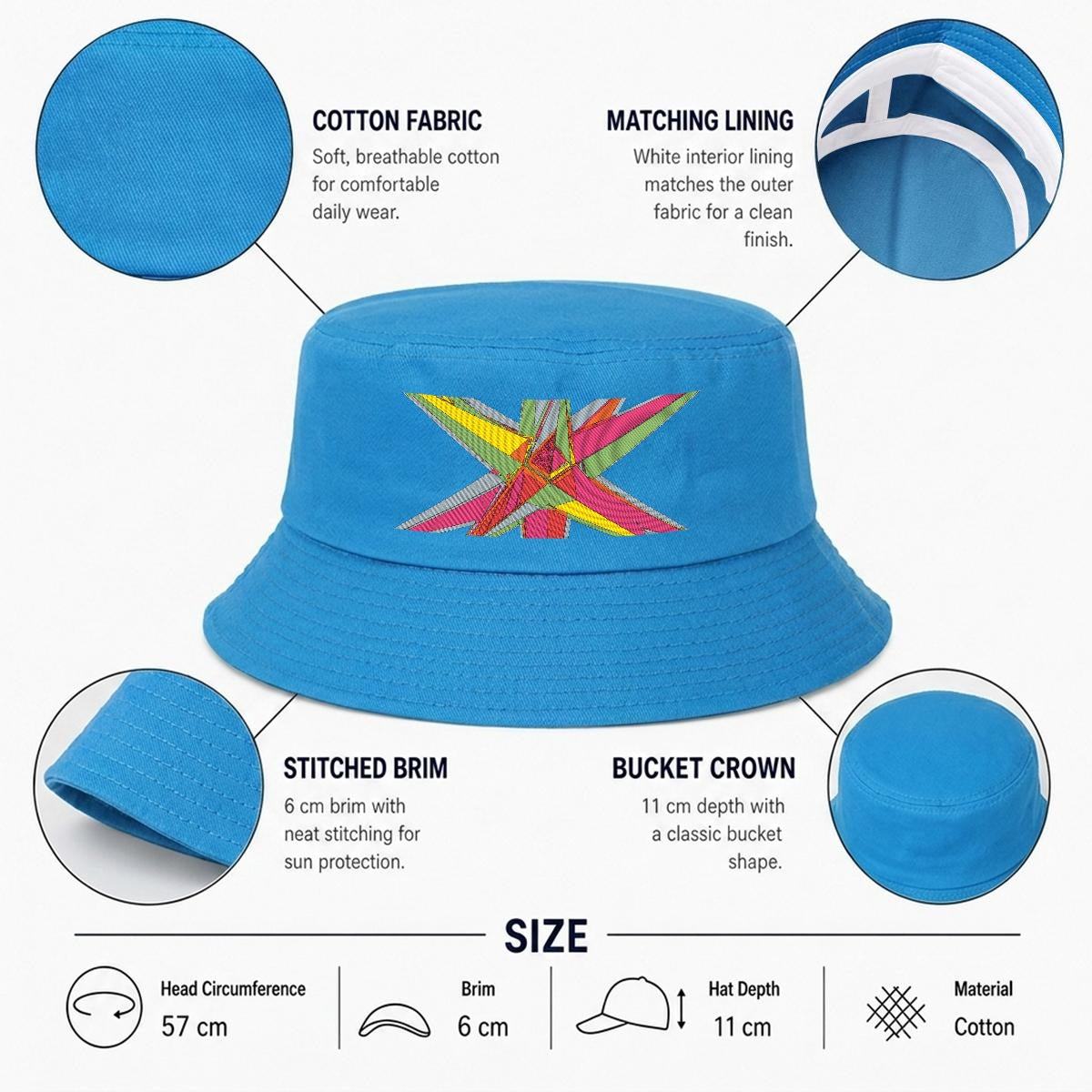 Embroidery Bucket Hat