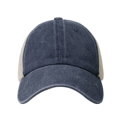Vintage Washed Denim Mesh Cap Printed in USA