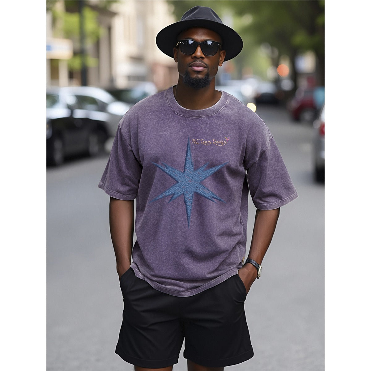 Unisex Heavyweight T-shirt Printed in USA| 230GSM Front DTF