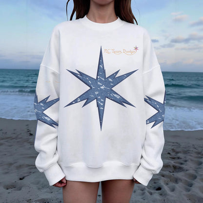 Women's Drop Shoulder Crew Neck Sweatshirt|DTF