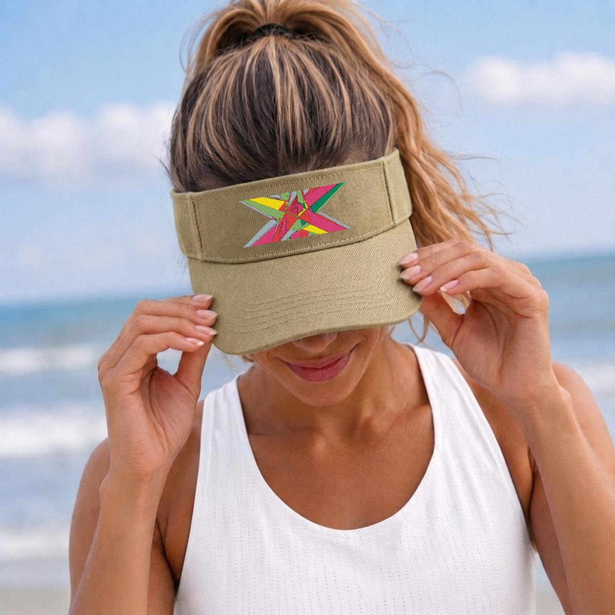 Embroidery Open-Top Visor