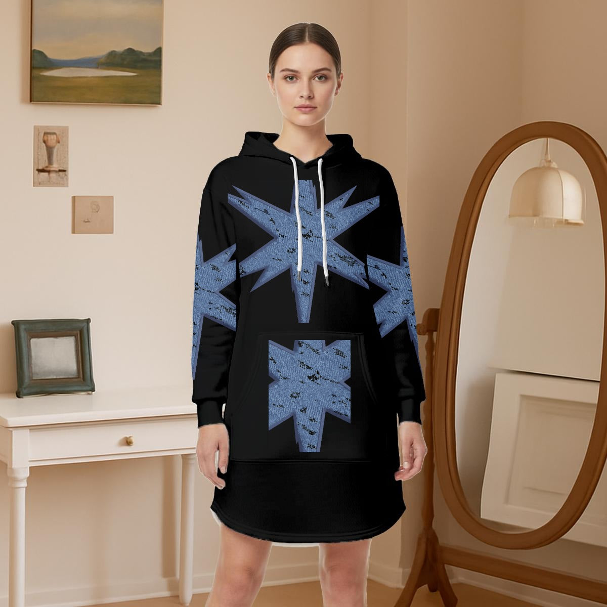 Women’s Hoodie Dress With Fleece|DTF