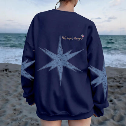 Women's Drop Shoulder Crew Neck Sweatshirt|DTF