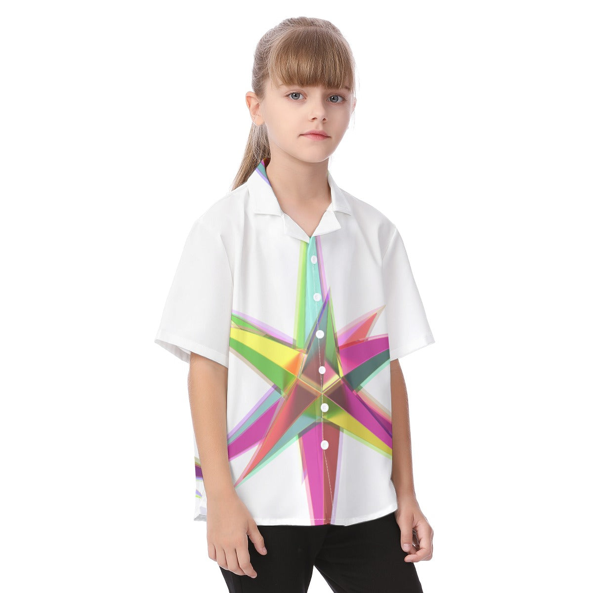 All-Over Print Kid's Hawaiian Vacation Shirt | 115GSM Cotton poplin