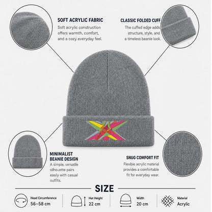 Embroidered Knit Beanie