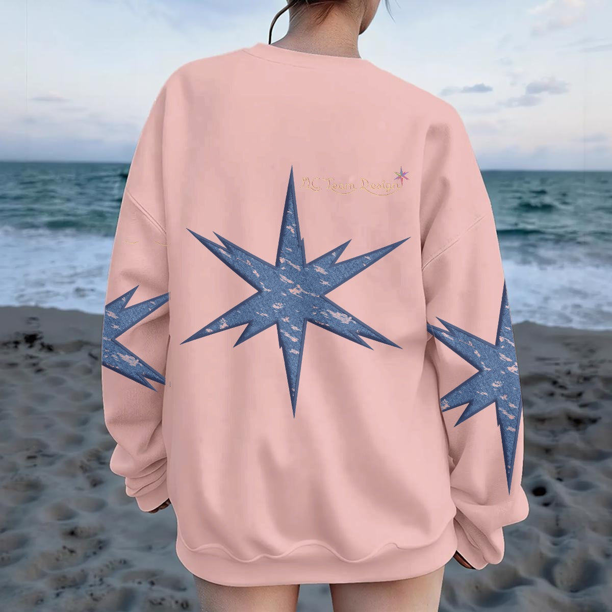Women's Drop Shoulder Crew Neck Sweatshirt|DTF