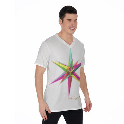All-Over Print V-Neck T-Shirt