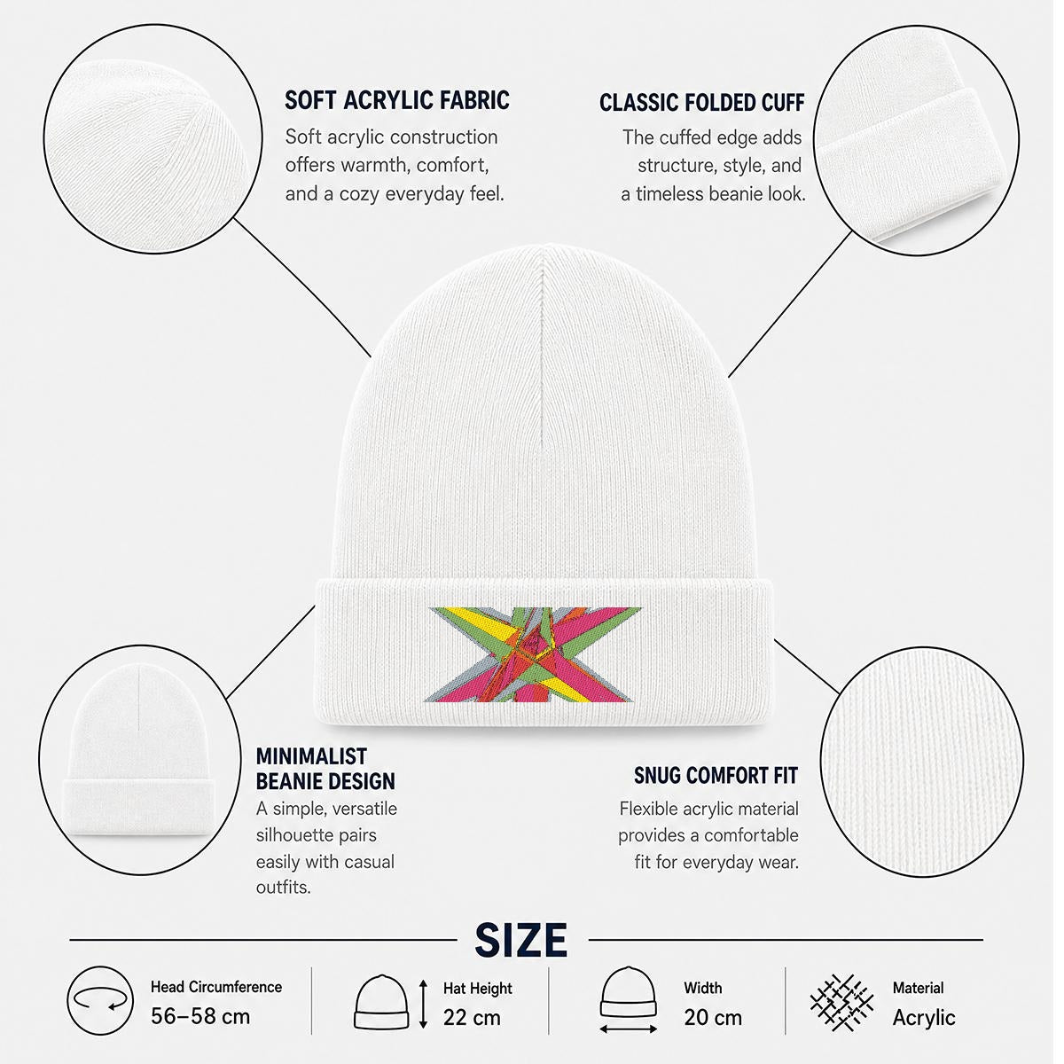 Embroidered Knit Beanie