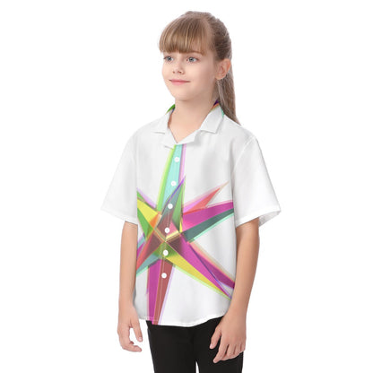 All-Over Print Kid's Hawaiian Vacation Shirt | 115GSM Cotton poplin