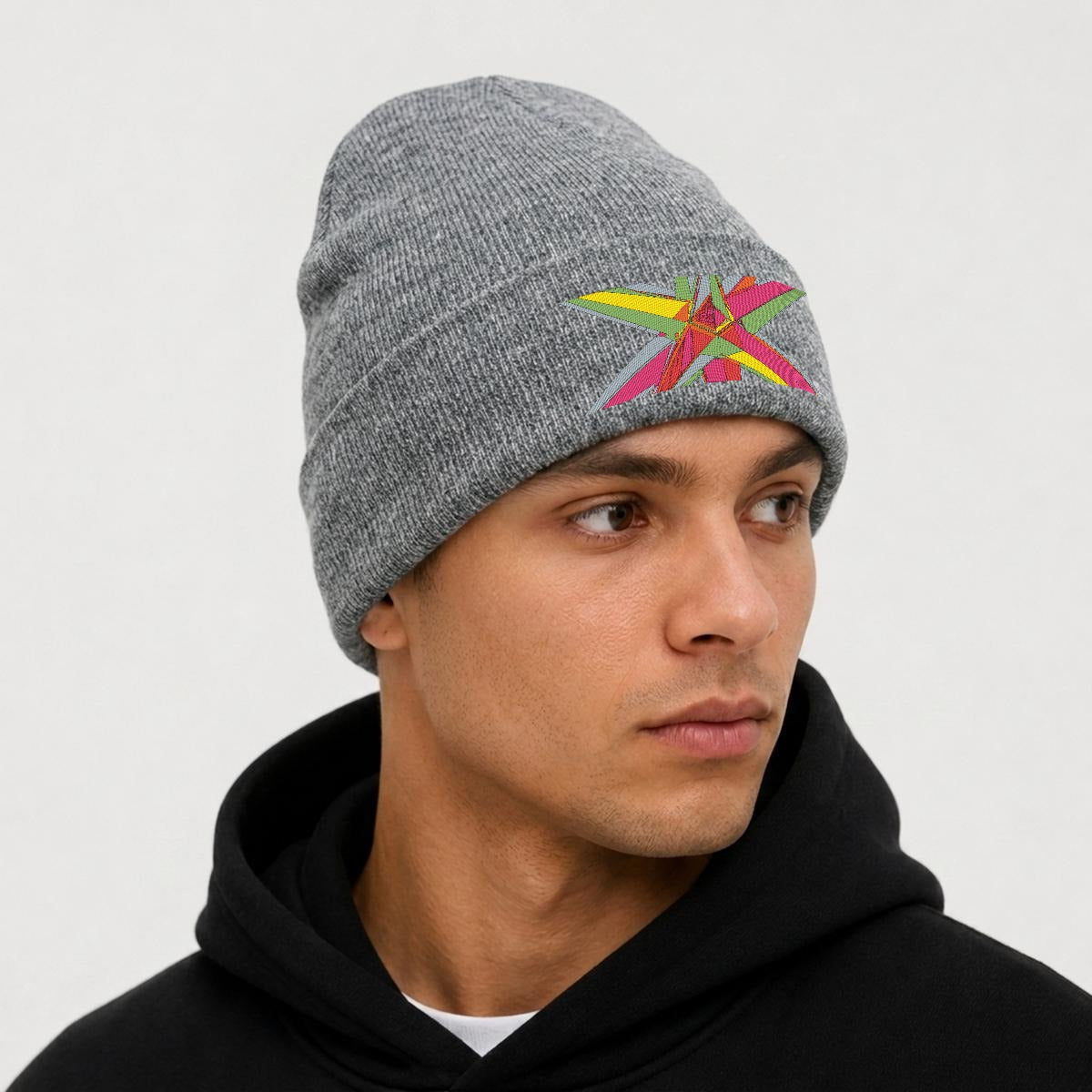 Embroidered Knit Beanie
