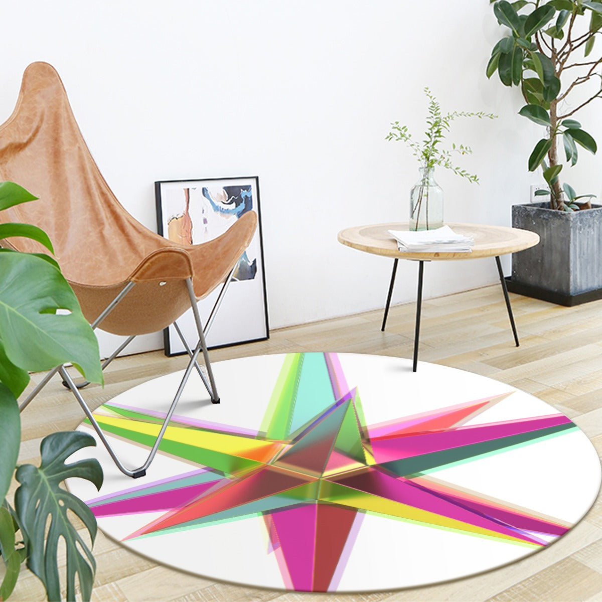 Foldable round mat