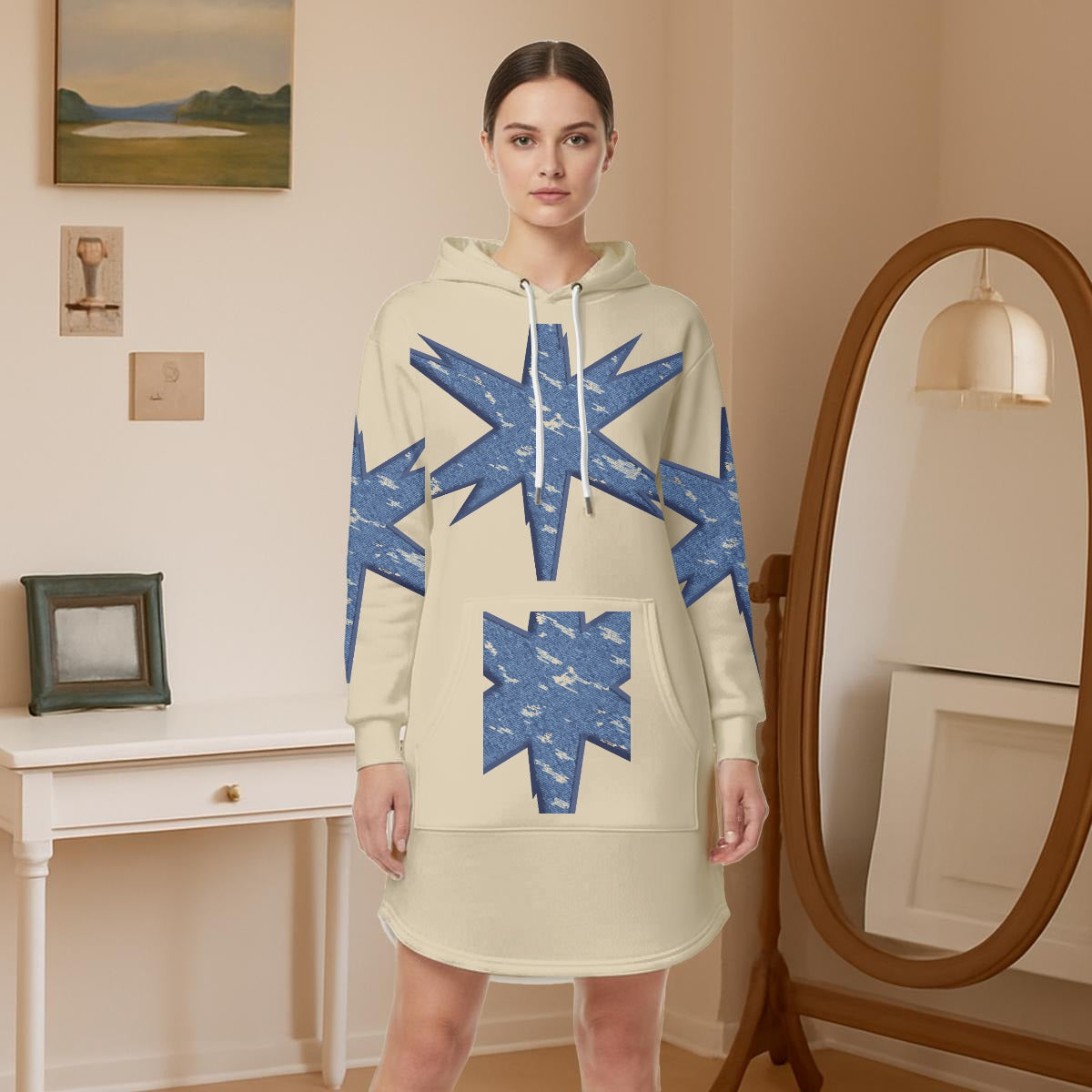 Women’s Hoodie Dress With Fleece|DTF