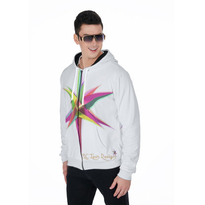 All-Over Print Men's Heavy Fleece Zip Up Hoodie