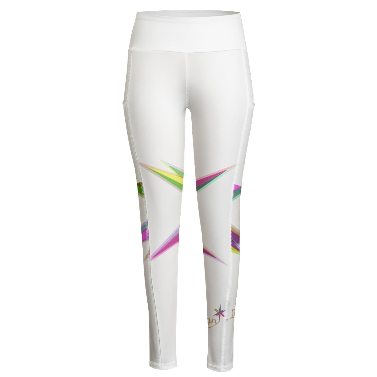 All-Over Print Functional Women's Yoga Leggings With Side Pockets|210GSM