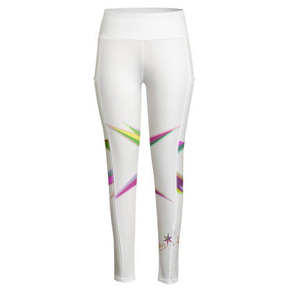 All-Over Print Functional Women's Yoga Leggings With Side Pockets|210GSM
