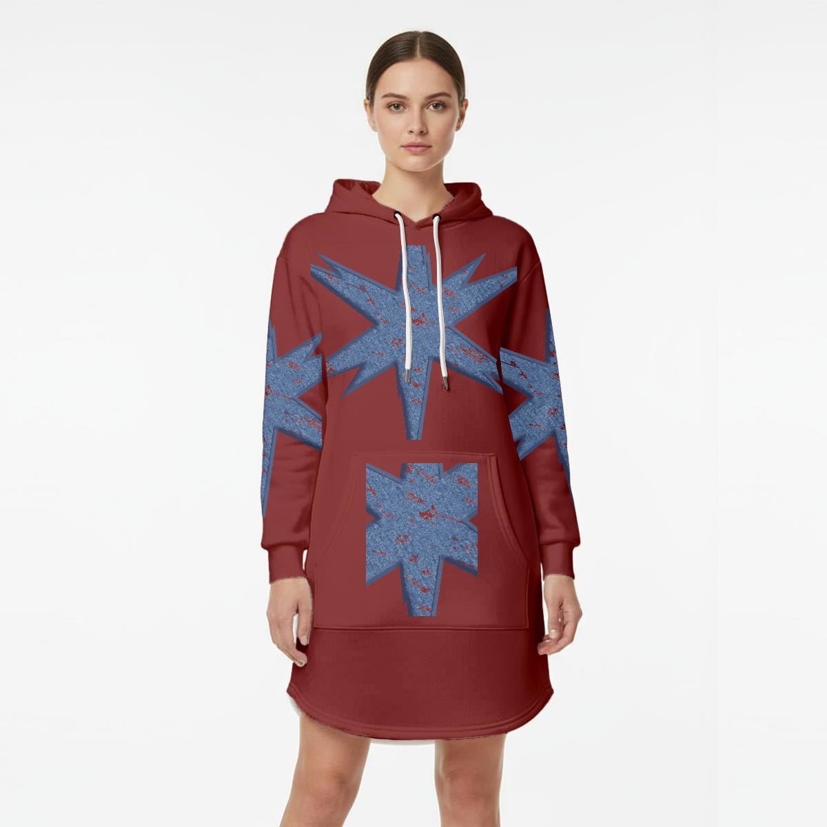 Women’s Hoodie Dress With Fleece|DTF
