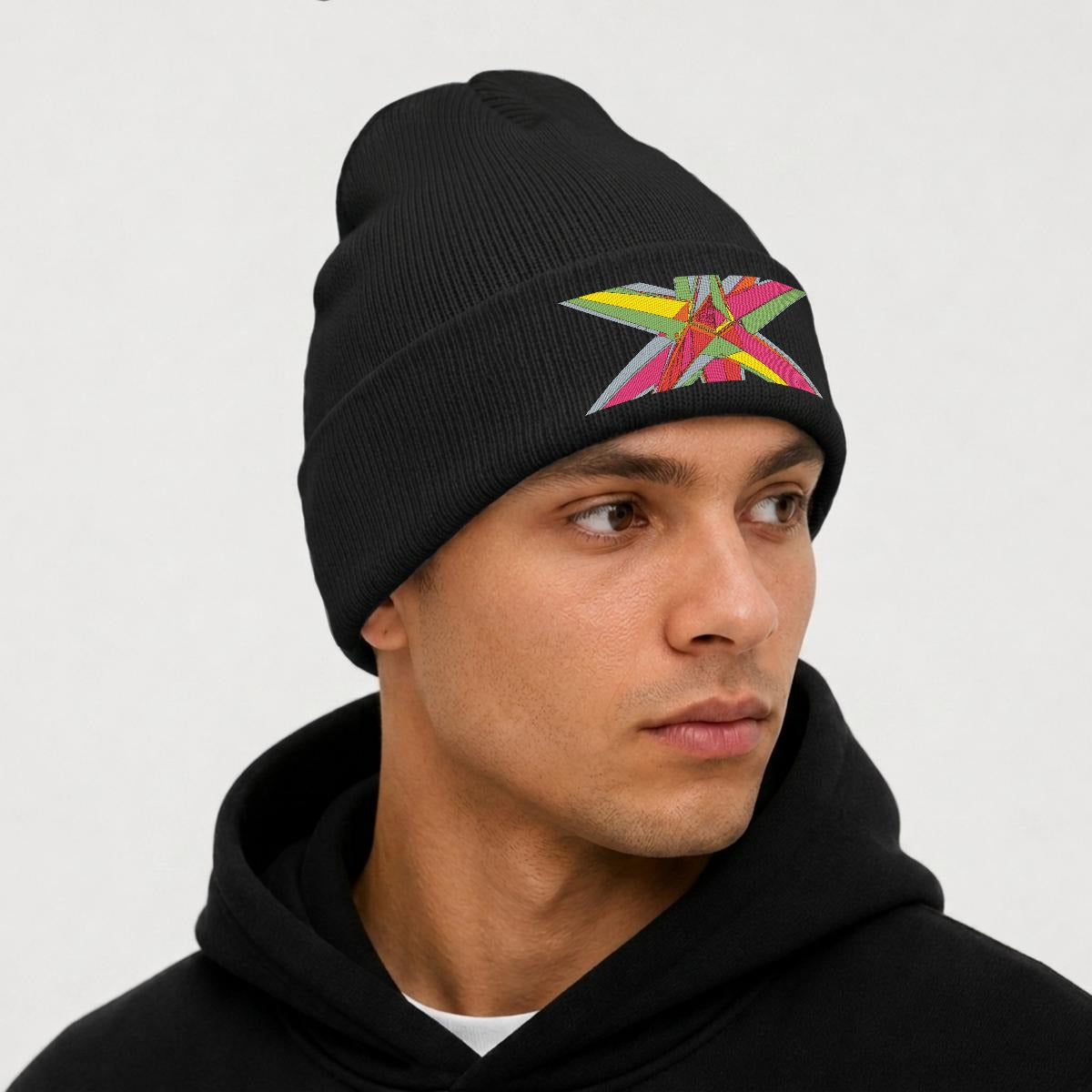 Embroidered Knit Beanie