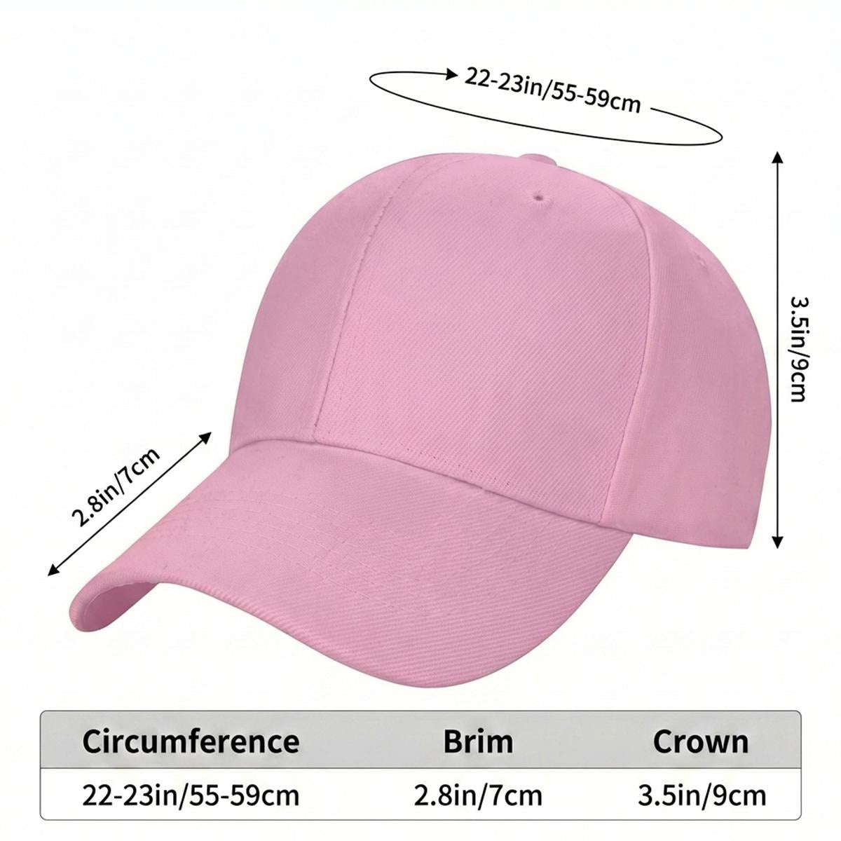 Curved Brim Baseball Cap Printed in Canada