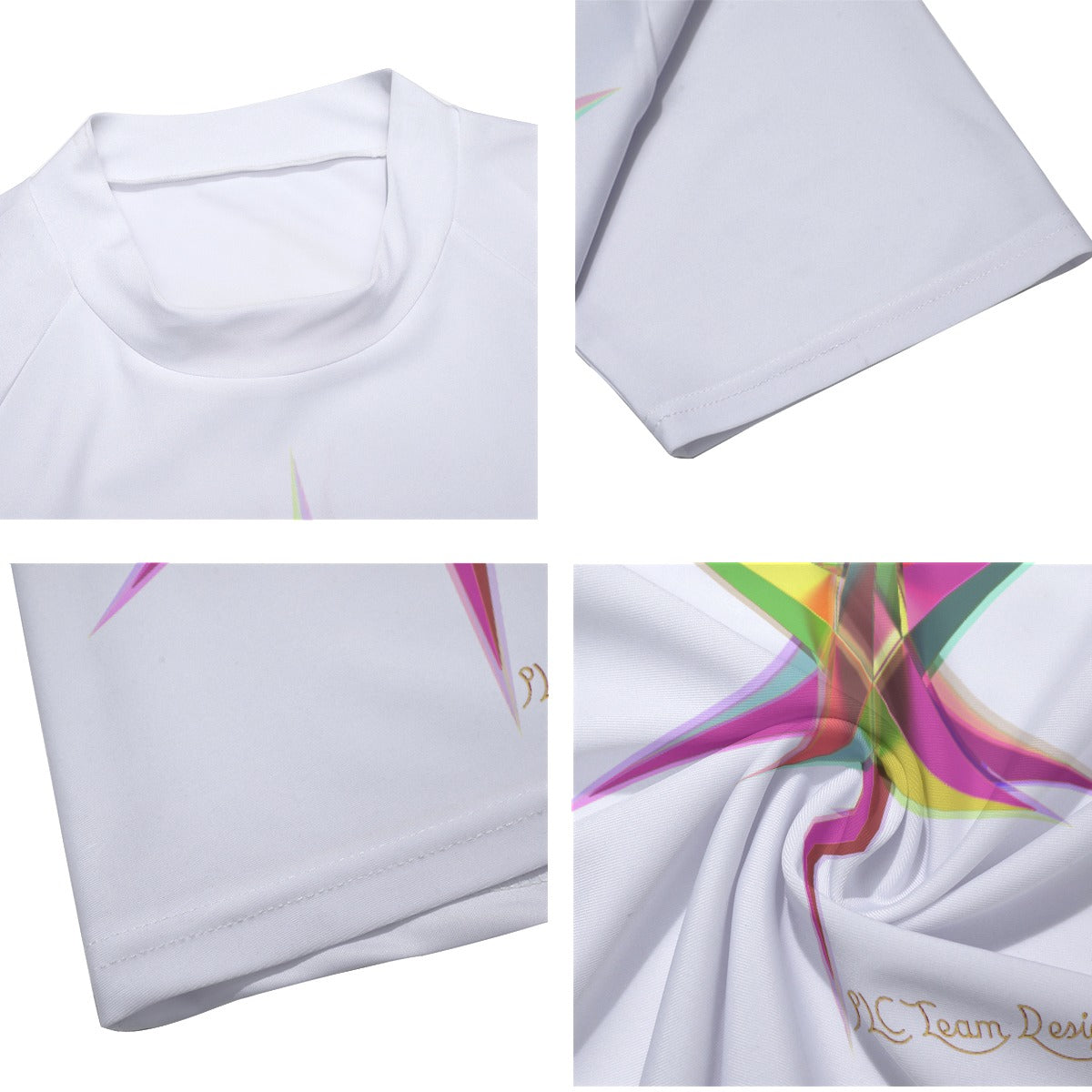 All-Over Print Men's Tight Surf Clothing With Half Sleeves