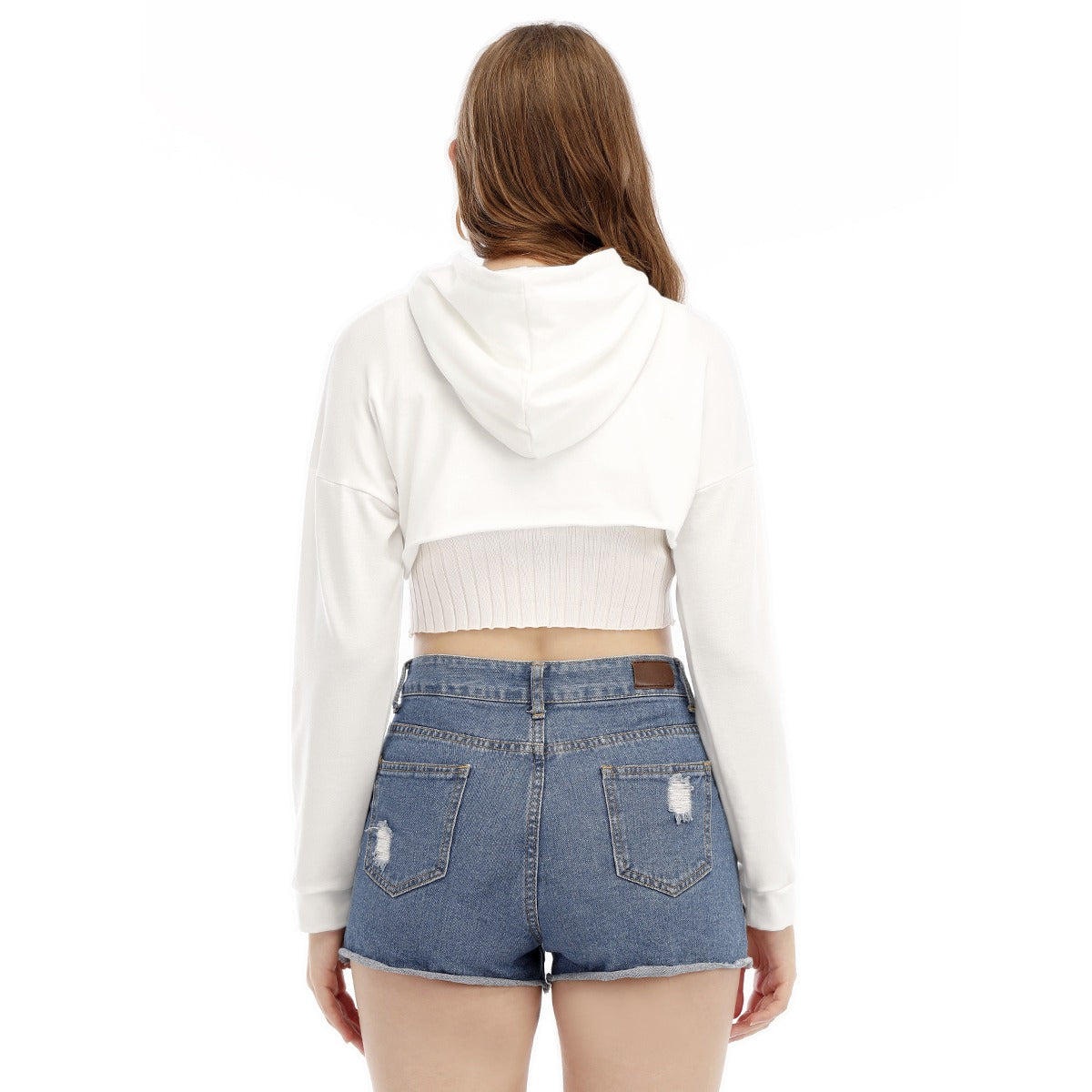 All-Over Print Women's Smock Short Hoodie With Long Sleeve