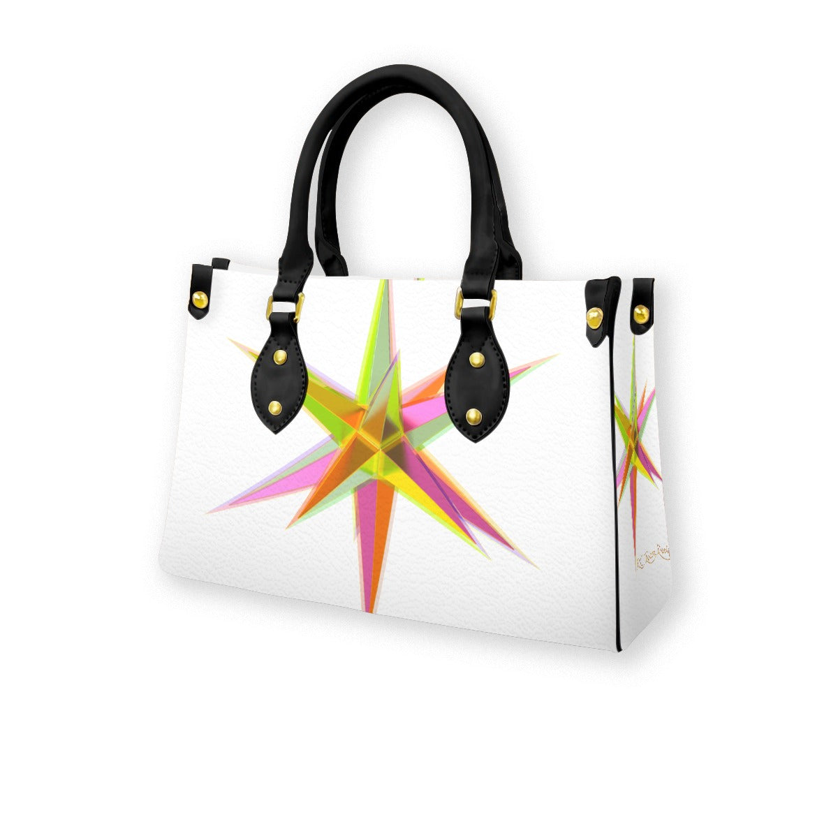 Women's Tote Bag With Black Handle