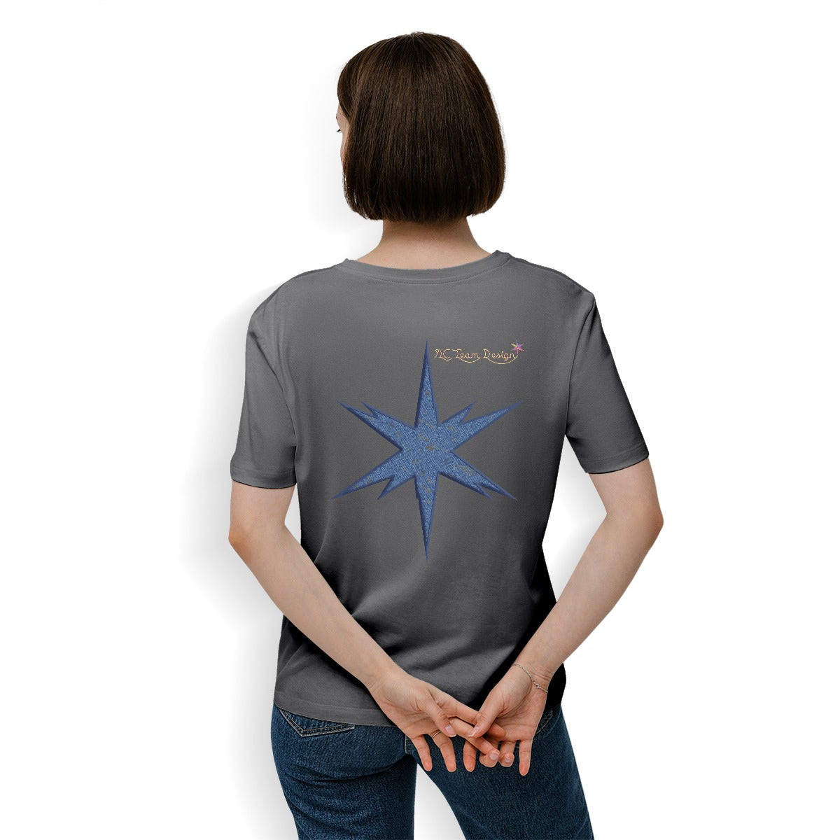 Women's Essential Crew Neck T-Shirt Printed in USA|180GSM Front & Back DTF