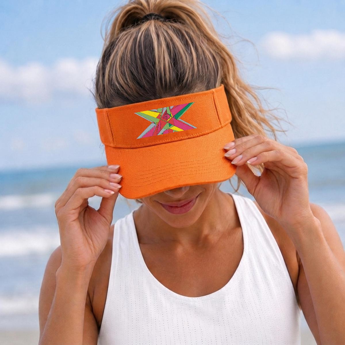 Embroidery Open-Top Visor