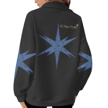 Women's Half-Zip Sweatshirt With Fleece|DTF